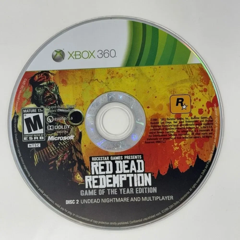 Red Dead Redemption Game of the Year Xbox 360 No Manual Refurbished Tested